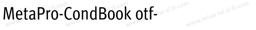 MetaPro-CondBook otf字体转换